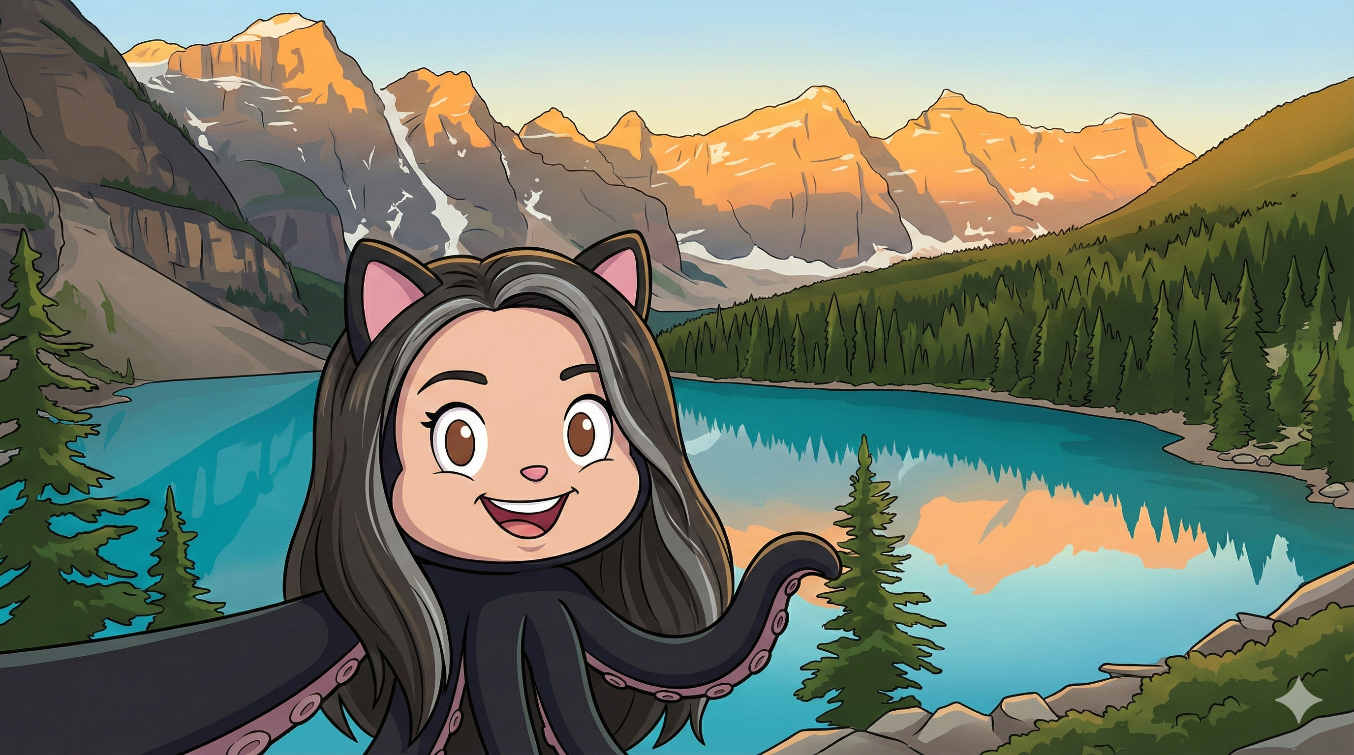 Elena as Mona the Octocat